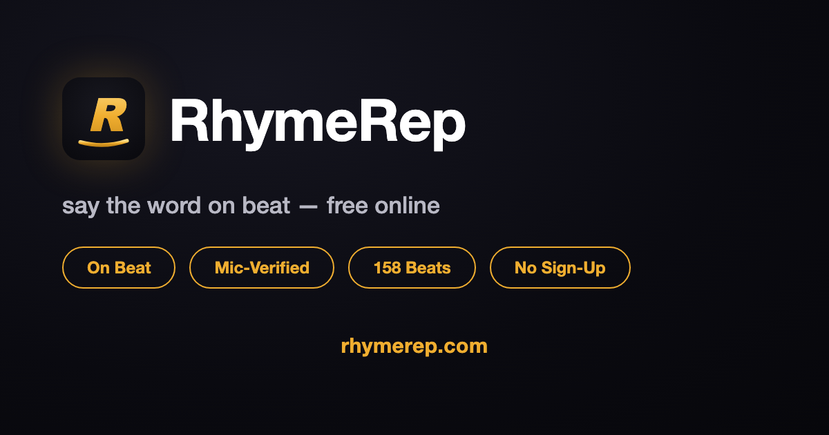 RhymeRep — Free Online Rhyme Game for Freestyle Practice